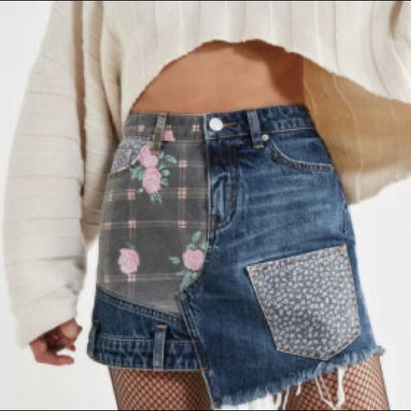 Urban Outfitters Dresses & Skirts - NEW Urban Outfitters BDG Floral Patchwork Skirt